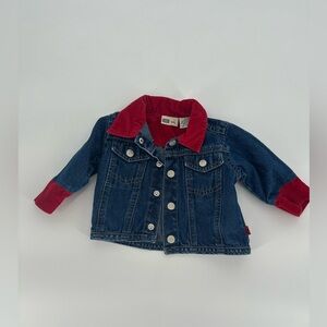 Faded Glory Kids Denim Jacket with Red Trim 0-3 Months Baby unisex
